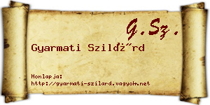 Gyarmati Szilárd névjegykártya